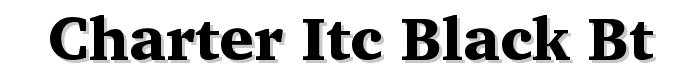 Charter ITC Black BT font